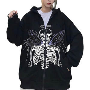 Nueva Sudadera con Capucha de Color Sólido para Mujer, Estilo Casual de Invierno, Detalle de Pedrería, Cierre de Cremallera, Forro, Talla Grande, 100% - Product Image 5