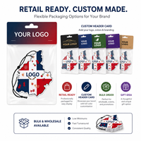 Ambientador de Coche Personalizado con Logotipo de la Bandera de República Dominicana en Forma de Mapa, de Cartón Grueso, Regalo Promocional para Talleres de Detallado de Automóviles