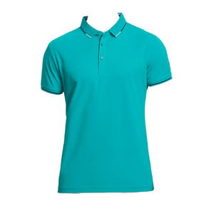 Polo Rojo de Manga Corta para Hombre, Color Sólido, Informal, Tejido Oxford, Corte Regular, Diseño con Botones - Product Image 5