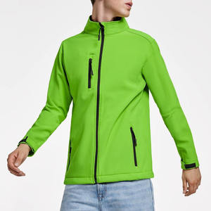 Vestes Softshell en Polyester pour Hommes Imperméables Coupe-Vent Personnalisées Manteau de Pluie Uni Col Debout Vestes pour Hommes - Product Image 2