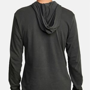 Sudadera con capucha teñida con pigmento y bolsillo de canguro: suave y duradera, perfecta para ropa informal y atlética - Product Image 6