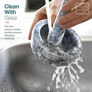 Juego de mortero de mármol para uso en laboratorio, Ayurveda Herbals, herramientas para moler especias, producto de mármol hecho a mano de alta calidad - Product Image 4