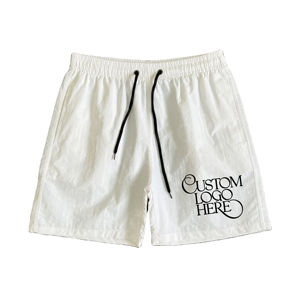 2025 High Street Men's Summer Beach <b>Shorts</b> Casual Surf Board Swimwear Solid Pattern <b>Jogger</b> <b>Shorts</b> 100% Cotton Wholesale <b>Short</b> - Product Image 1