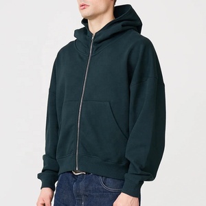 Vente en gros de sweats à capuche zippés personnalisés fabrication de sweats à capuche pour hommes logo brodé et imprimé expédition DDP - Product Image 3