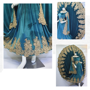 Robes Kuchi afghanes de qualité supérieure pour l'Aïd, robe brodée de couleur unie à manches longues pour femmes afghanes - Product Image 5