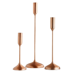 Juego de candelabros con acabado dorado de tres candelabros de mesa disponibles para eventos, fiestas, bodas y decoración navideña - Product Image 5