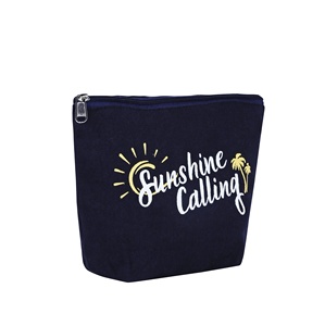 Promotional Custom Logo Print Washable Zipper Makeup Pouch Cotton Canvas Reusable <b>Make</b> <b>up</b> Cosmetic <b>Bags</b> With Personal Logo - Product Image 1