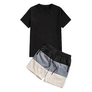 2024 última moda para correr Muscle Fit Gym hombres pantalones cortos conjuntos High Street Summer Wear hombres conjuntos para la venta conjunto de pantalones cortos - Product Image 1