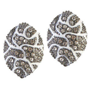 The99Jewel Floral Geometric Design <b>Fine</b> <b>Stud</b> <b>Earrings</b> Rhodium Plated Princess Cut Zircon Pearl Trendy Engagement Gift-1306635 - Product Image 1