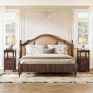 Table de chevet Darby en bois massif de haute qualité avec couleur marron et 2 tiroirs équipés pour une utilisation en intérieur - Product Image 3