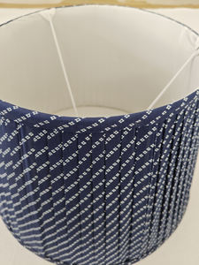 Abat-jour en coton écologique fait à la main bleu traditionnel industriel moderne ferme scandinave table européenne mur de sol - Product Image 4