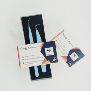 Pince à épiler professionnelle en acier inoxydable Nano Grip Extension de cils 90 45 degrés Volume russe Embouts de fibres durables - Product Image 4