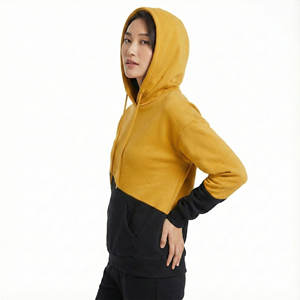 Sweat-shirts à capuche pour femmes en gros, couleur contrastée, mode décontractée, coupe ample, pull-over, impression personnalisée, logo, taille, sweat-shirts à capuche chauds - Product Image 2