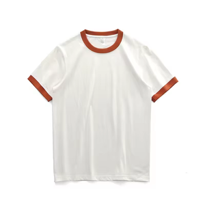 T-shirt à col rond en coton 100% personnalisé de haute qualité, tendance, OEM, logo personnalisé, t-shirt uni pour homme, t-shirt décontracté pour homme - Product Image 3