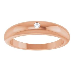 Stuller Petite <b>Dome</b> Diamond <b>Ring</b> 124572:100P 14KR Peoria Collection - Product Image 3
