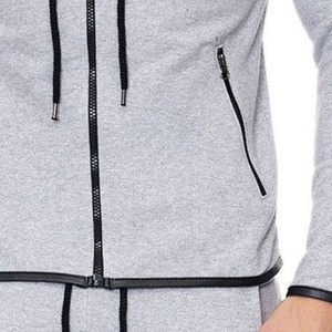 Conjunto Deportivo de 2 Piezas para Hombre, Invierno, Casual, Estampado Sólido, con Capucha y Cordón Ajustable, Logotipo Personalizable, 100% Algodón, Alta Calidad - Product Image 6