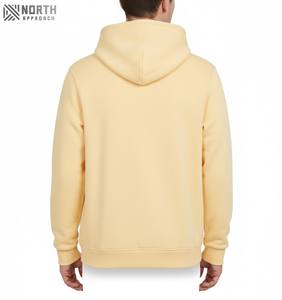 Sudadera con Capucha de Estilo Urbano, Lisa, Gruesa, con Bolsillos Laterales, de Lujo, 100% Algodón, Forro Polar Grueso, para Hombre, Reversible, de Invierno - Product Image 3