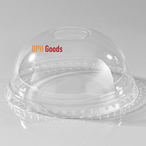 Tapa de cúpula de plástico PET de alta calidad más vendida con asa para taza de PET en tamaños de 93/95/98MM - Product Image 1