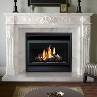 Manteau de cheminée en marbre, style Art Déco, sculpté à la main, finition de luxe, sur mesure, pour montage mural, vente en gros, approvisionnement mondial