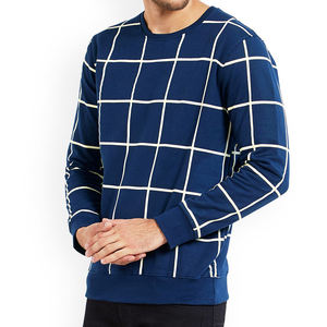 Sweat-shirt en éponge française vierge avec logo personnalisé de haute qualité, sweat-shirt décontracté en coton à col rond pour hommes - Product Image 5