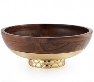 Cuenco de fruta de cubiertos de Metal elegante, vajilla de forma redonda de lujo moderna, cuenco de comida decorativo de la India para eventos de boda - Product Image 2