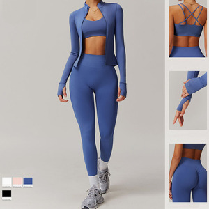 ชุดโยคะผู้หญิงแบบกำหนดเอง ชุดโยคะสั่งทำพิเศษ 2025 สีพื้น ขายส่งชุดโยคะผู้หญิง - Product Image 2