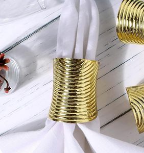Anneaux de serviette en alliage de laiton Glam pour les réunions de famille et les décorations de fête Grand accent de table pour les tables à manger - Product Image 4