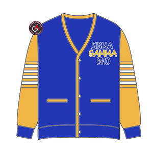 Sigma Gamma Rho Soror Embroidery Women Acrylic <b>Cardigans</b> | SGRho Sorority Embroidered Ladies Custom Style <b>Cardigan</b> <b>Sweater</b> - Product Image 5