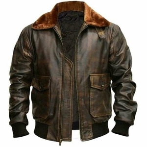 Nuevo 2025, chaqueta Bomber de piel de oveja personalizada de Calidad única más vendida, chaqueta de cuero de alta calidad - Product Image 6