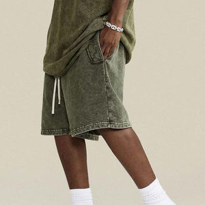 Personnalisé Vintage Sweat Distressed Shorts French Terry Basketball Acid Wash Shorts pour hommes Vêtements Cordon Jogging Shorts - Product Image 3