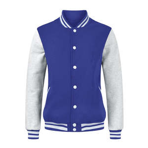 Chaqueta clásica de béisbol para hombre OEM ODM Chenille bordado personalizado Varsity Letterman diseño blanco borroso botón con capucha soporte invierno - Product Image 2