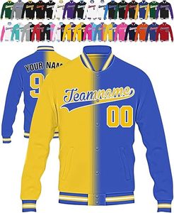 แจ็กเก็ตเบสบอลปักลายกำมะหยี่สำหรับทุกเพศเสื้อแจ็กเก็ตทีมโรงเรียน - Product Image 4