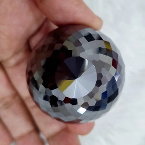 ลูกบอลเพชรมอยส์ซอไนต์ขนาดใหญ่43.40มม. ทรงกลมสีดำเหลี่ยมเพชรพลอยทรงกลมขนาดใหญ่เกรด AAA - Product Image 3
