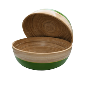 Bols de service en bambou filé écologique de la meilleure qualité pour les pâtes, les salades, les collations et les fruits fabriqués par l'artisanat vietnamien - Product Image 2