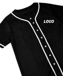 เสื้อเบสบอลคอวีระบายอากาศได้ดีของผู้ชายผ้าโพลีเอสเตอร์100% ตามสั่งด้วยการพิมพ์ดิจิตอล - Product Image 6