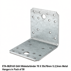 Conector en Ángulo ETA-08/0165 GAH 70 x 55x70 mm S.2,5 mm, Colgadores Metálicos en Paquete de 50 - Product Image 3