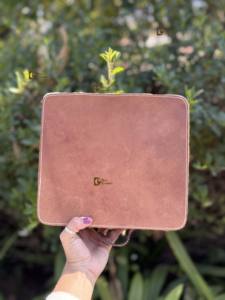 Latest Arrival Hand Tooled Leather Big Size <b>Jewellery</b> Storage <b>Box</b> Organizer Cowhide Fur Travel Case Necklace <b>Ring</b> Earrings <b>Box</b> - Product Image 2