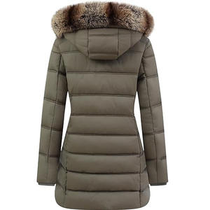 Chaqueta Acolchada Larga para Mujer, Transpirable, Elegante, Ultra Cálida, con Capucha, Relleno de Poliéster, Forro Desmontable para el Frío Invierno - Product Image 5
