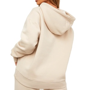 Sweat à capuche d'hiver respirant uni personnalisable pour femmes, service OEM, sweats à capuche et sweat-shirts à manches lanternes surdimensionnés - Product Image 4