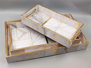 Bandeja de Madera Impresa, Precio de Fábrica, Mejor Calidad, Bandeja de Servicio de MDF Esmaltado de Lujo, Tamaño Personalizado para Decoración de Mesa de Hotel y Hogar - Product Image 5