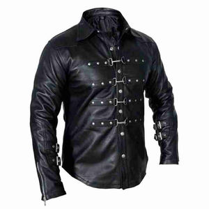 Chemises pour hommes en cuir 100% de qualité supérieure 2025, nouvelle arrivée hivernale, entièrement doublées, finition satinée, design confortable et élégant - Product Image 4