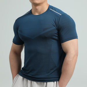 350g T-Shirt surdimensionné pour hommes épaule tombante décolleté maigre qualité personnalisée Streetwear Style décontracté col montant t-shirt - Product Image 5