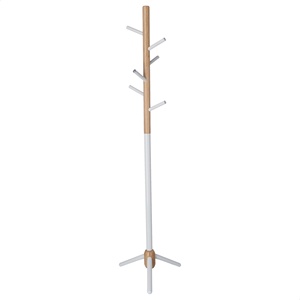 WELL HOME Appendiabiti per bambini a 6 ganci 28x28x176 cm Bianco Metallo e Legno 28x28x176 cm - Product Image 1