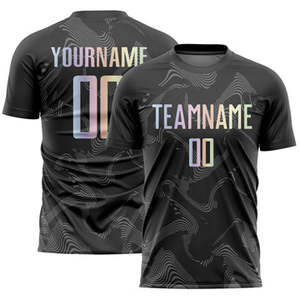 เสื้อฟุตบอลสั่งทำขายส่ง พิมพ์ลายแบบซับลิเมชั่น โพลีเอสเตอร์ 100% แห้งเร็ว ระบายอากาศได้ดี สำหรับผู้ใหญ่ ทั้งชายและหญิง พร้อมสกรีนชื่อทีมและหมายเลข รับผลิตแบบ OEM - Product Image 5