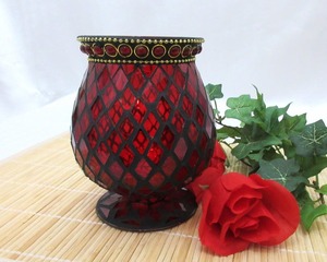 Portavelas de Mosaico de Vidrio Indio Hecho a Mano, Artículos Artesanales de Lametierartz para Fiestas Nocturnas, Decoración del Hogar o Regalos - Product Image 3