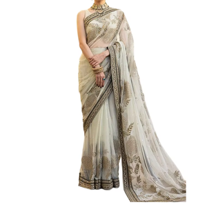 ผ้าส่าหรีผ้าฝ้ายพิมพ์ลายระบายอากาศสำหรับผู้หญิงเนื้อนุ่มพร้อมดีไซน์สดใสสำหรับใส่ในออฟฟิศและงานปาร์ตี้สำหรับฤดูร้อนวันใช้ในชีวิตประจำวัน - Product Image 2