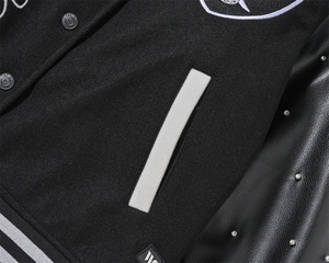 Vestes Letterman de haute qualité pour hommes, vente en gros de veste universitaire de baseball avec broderie imprimée personnalisée - Product Image 5