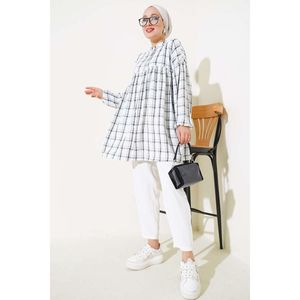 เสื้อลายสก๊อตมีระบายสีดำ - Product Image 4