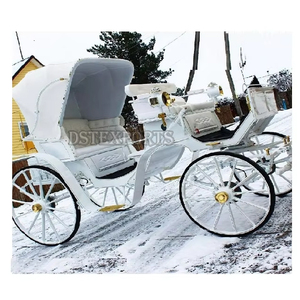 รถม้าวิคตอเรียสีขาวสุดหรูรถม้าสำหรับท่องเที่ยวเจ้าหญิงสีขาว - Product Image 1