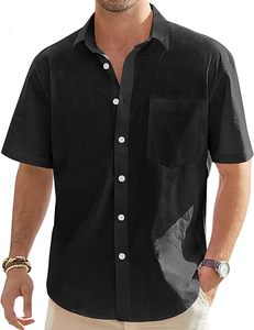 Camisa Casual de Verano para Hombre, Manga Corta, Transpirable, Corte Holgado, con Bolsillo en el Pecho, para Playa, Vacaciones, Uso Diario, Moda Masculina - Product Image 2